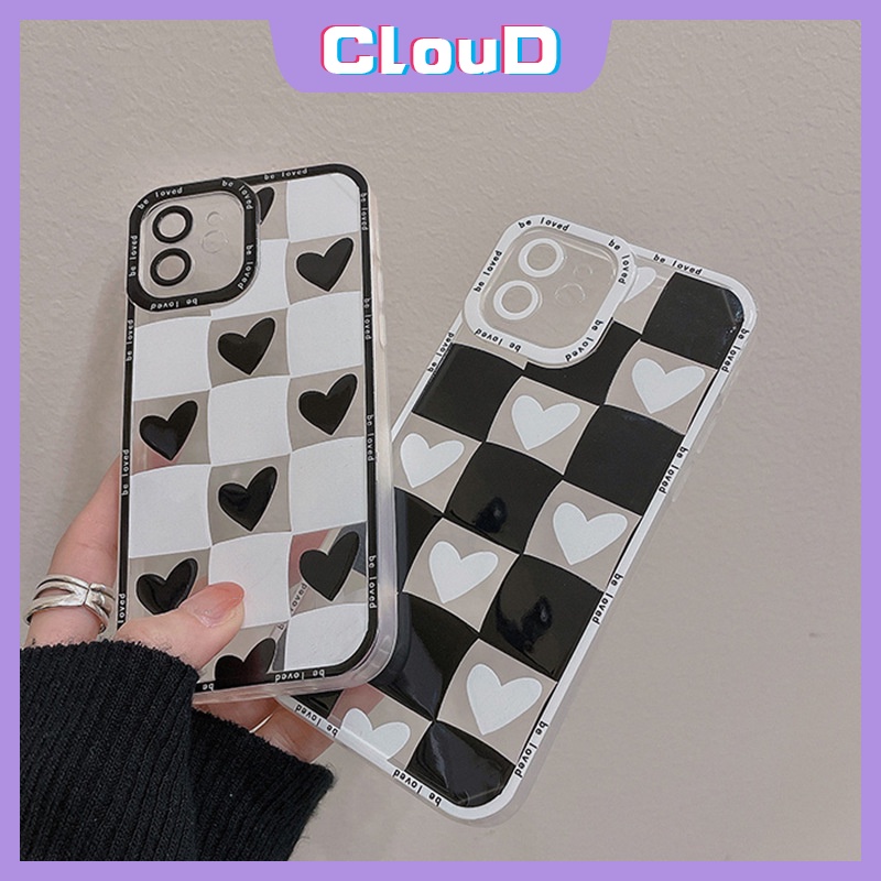 Soft Case TPU Transparan Motif Papan Catur Hitam Putih Untuk Infinix Smart 5 6 Hot 11 9 10 Play 10 Lite 11 11S