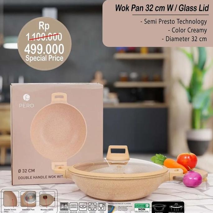 PERO Wok Pan 32cm Semi Presto