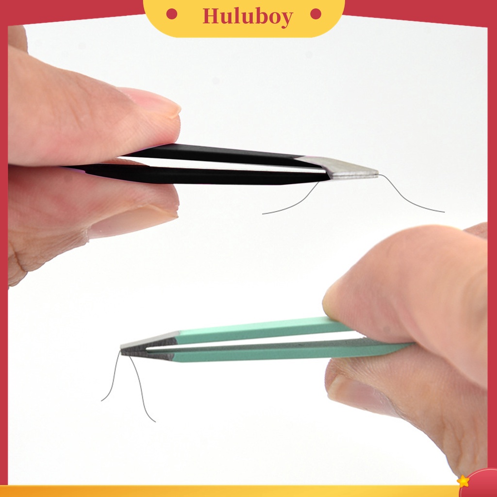 Huluboy Huluboy♡ 4pcs / Set Pinset Alis Bahan Stainless Steel Untuk Makeup Wanita