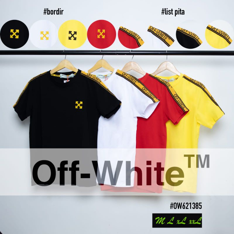 t-shirt distro premium off white unisex import