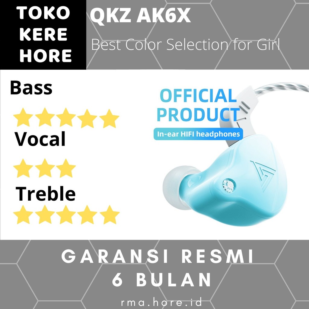 [Dikirim dari Jakarta] QKZ AK6 X Colorful Earphone dengan Mic AK6X