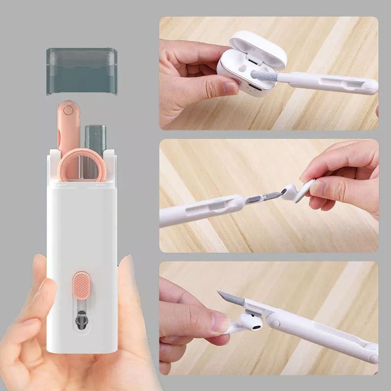 7in1 Kit Sikat Pembersih Keyboard Komputer Bluetooth Headphone Cleaning Pen Alat Pembersih Earphone Dengan Keycap Extractor