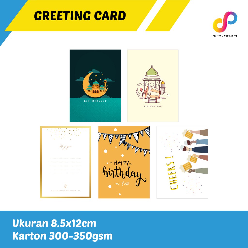 

GREETING CARD / KARTU UCAPAN ULANG TAHUN / BIRTHDAY, LEBARAN 8,5 x 12cm