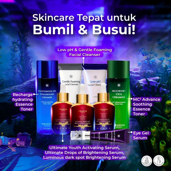 TRUEVE Serum | Toner | Gentle Cleanser | Eye Gel | Actglo Collagen