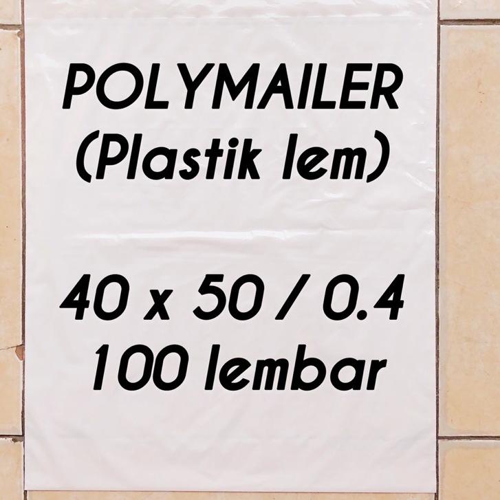

DFE⁑ plastik packing POLYMAILER JUMBO 40x50 0.4 100 lembar hitam putih plastik lem Paling Baru