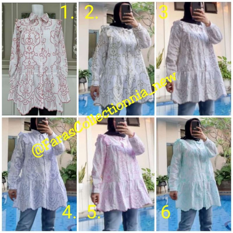 Kemeja katun Poplin bordir ori By Edness Kayla