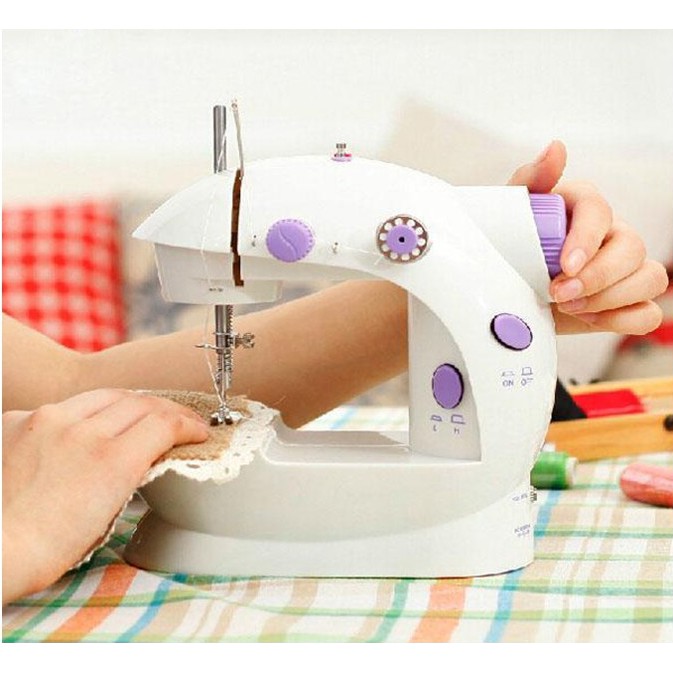 HOVELSHOP Mini Sewing Machine Portable Mesin Jahit Mini SM 202A Portable