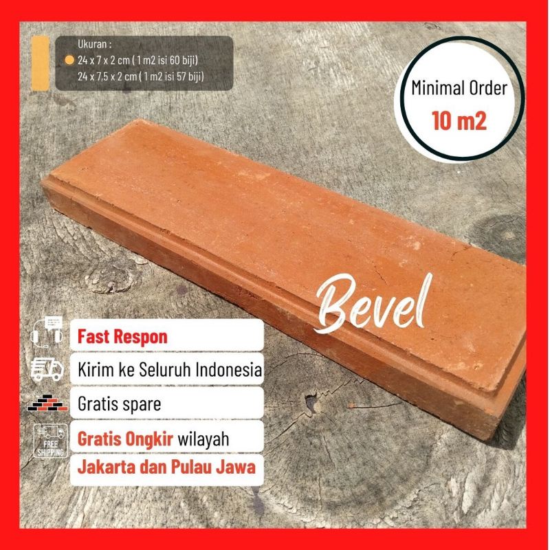 Bata tempel bevel & Polos Asli Sarip Wirosari