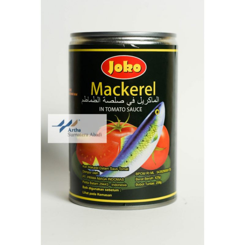 

JOKO MACKEREL TOMATO SAUCE 425 G (MAKAREL)