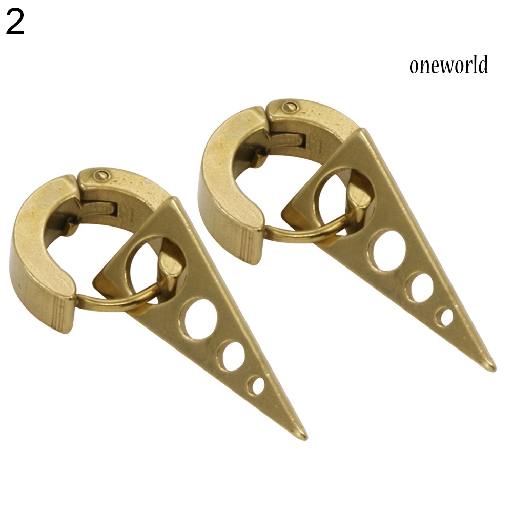 OW@ Fashion Women Men Cool Punk Stainless Steel Spike Ear Studs Huggie Earrings