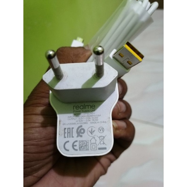 charger ori copotan realme 18 wat