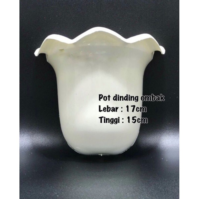 Pot Dinding Ombak Plastik / Pot Dinding  Bunga Artificial / Pot Dinding Plastik
