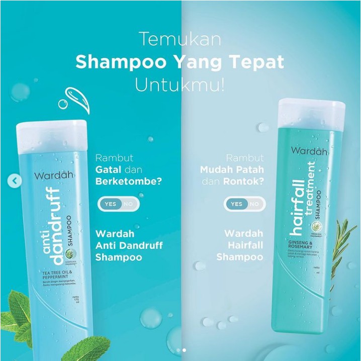 Wardah Shampoo &amp; Conditioner | Daily Fresh Hairfall Treatment Anti Dandruff Nutri Shine