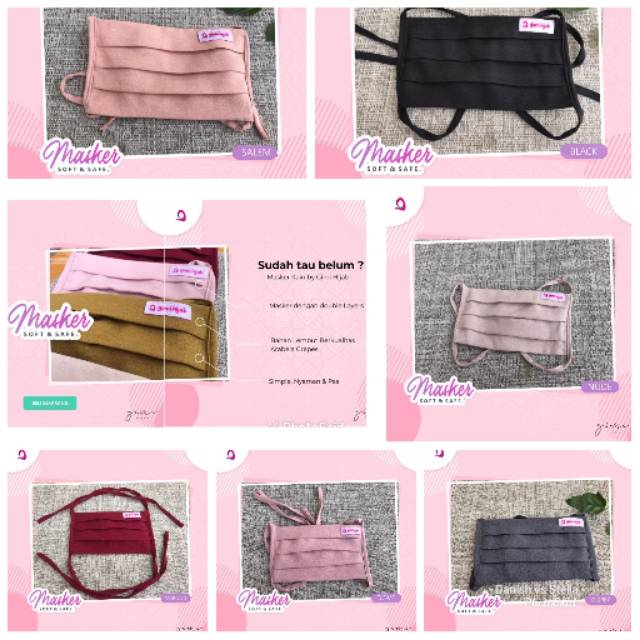 Masker gimi hijab masker kain gimi hijab