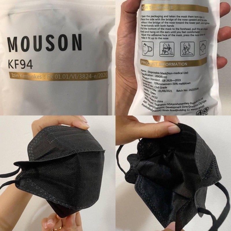 (ECER) MASKER KF94 KOREA MASKER KF94 MOUSON MASKER KF94 MURAH