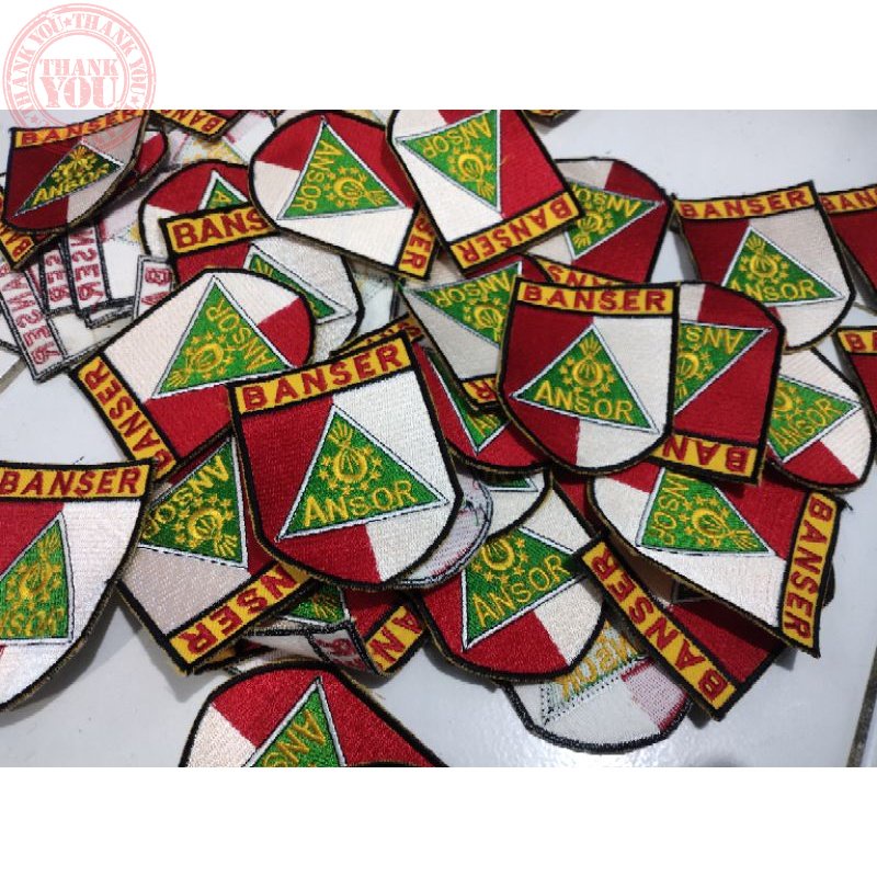 bet bordiran logo banser/bordiran banser/bet banser ansor Bordir Nama Dada