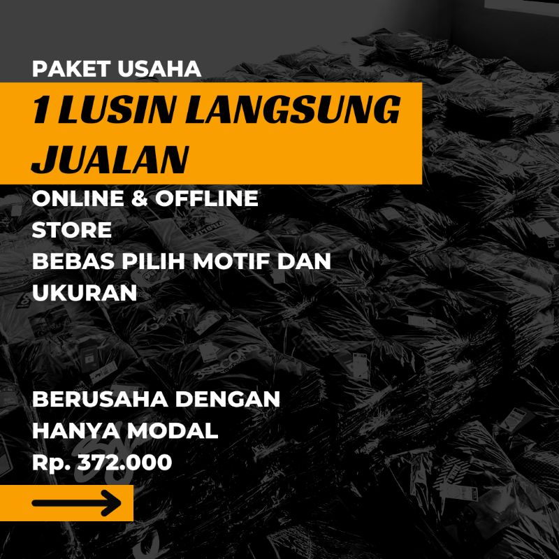 Kaos distro paket usaha 1 lusin langsung jualan