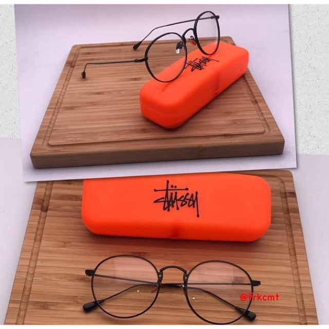 paket Frame kacamata minus lensa antiradiasi wanita pria frame bulat