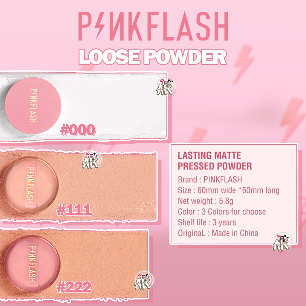 PINKFLASH SERIES ( PRO TOUCH MAKEUP PRIMER / BLUSH SOFT PIGMENT /  FACE PALLATE / LOOSE POWDER / FOUNDATION / MATTE PRESSED POWDER / EYESHADOW 3 SHADES / DUO EFFECT EYEBROW )