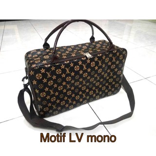 TRAVEL BAG TALI PANJANG MOTIF  BUNGA DAN OWL TAS  KOPER 