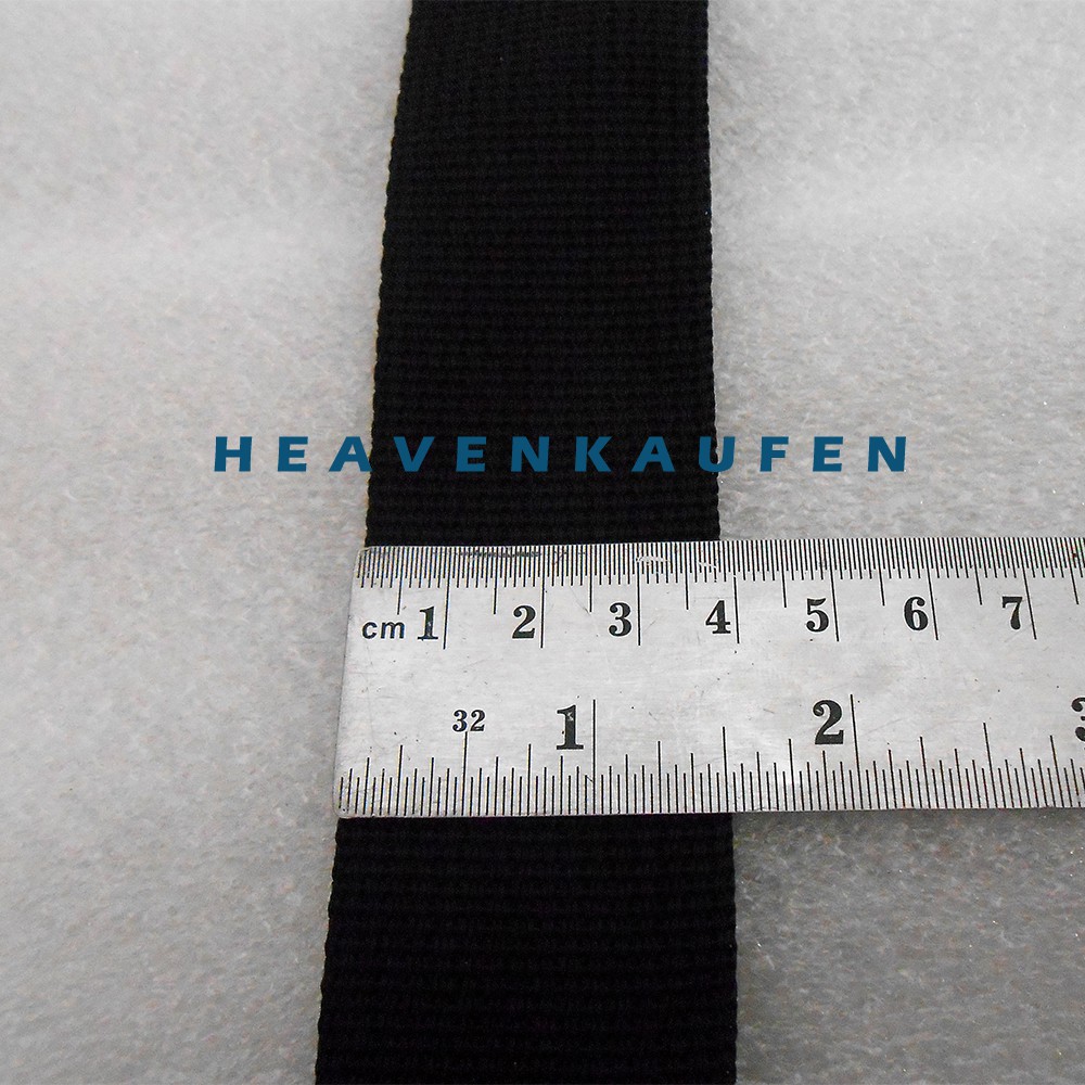 Strap Tas Pria / Tali Selempang Tas Pria Hitam Kait Besi 3,8 cm Hitam