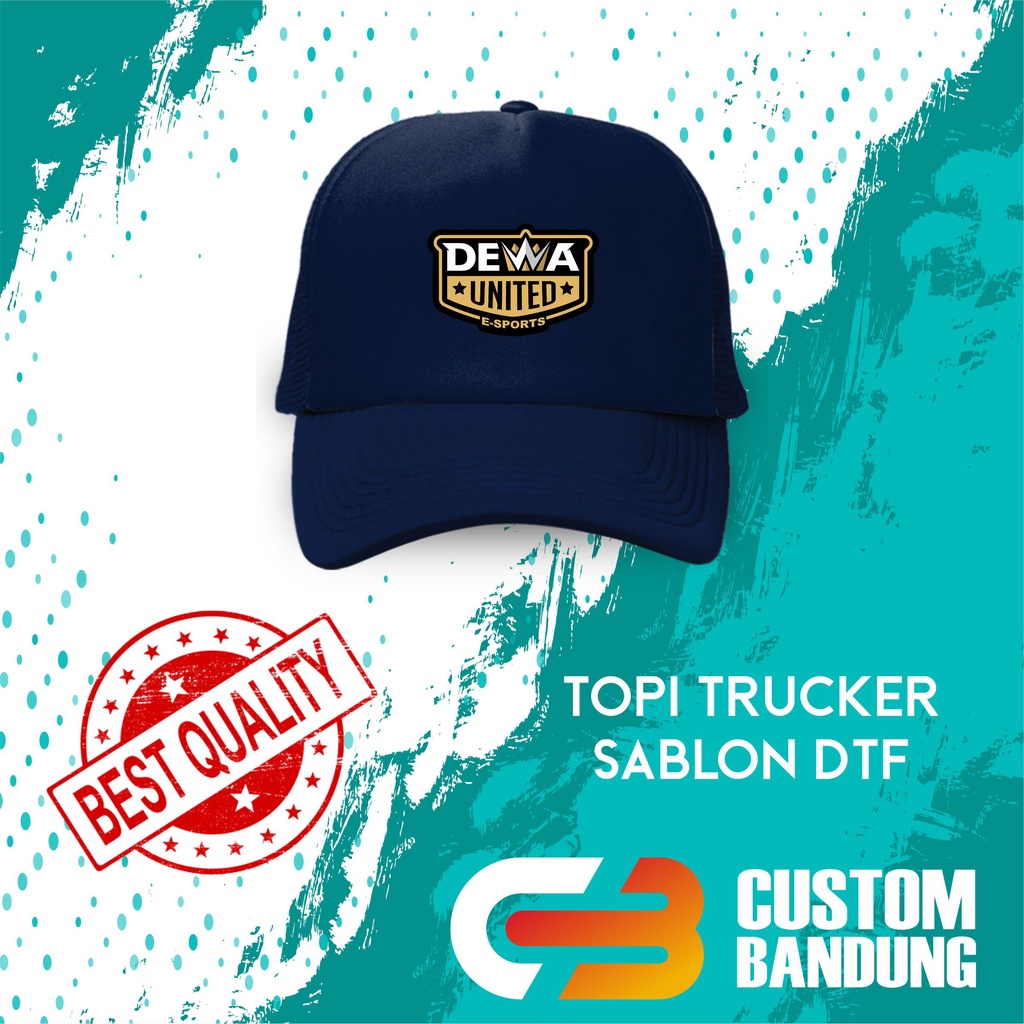 Topi Trucker DEWA ESPORT Pria Wanita Topi Jaring Aura Jala Trucker Cap Bisa Tulis Nama Bisa COD Original High Premium Quality