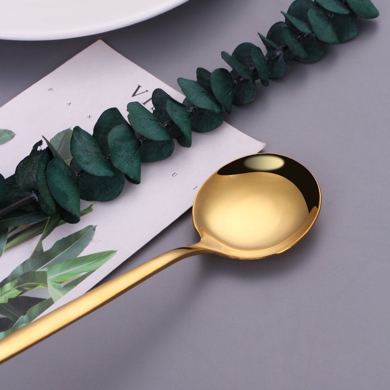 4Pcs Gold Stainless Steel Cutlery Set Cutlery for family party outdoor picnics hiking trips