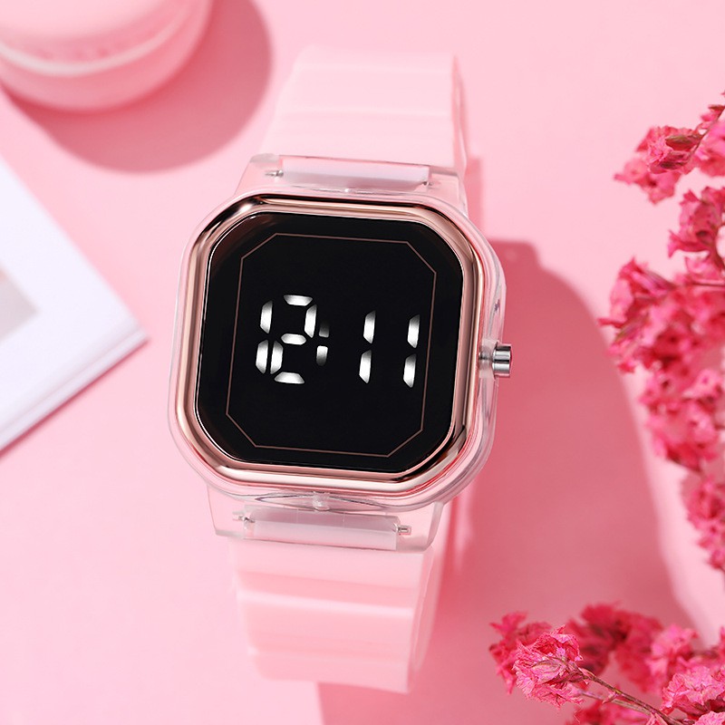 Watchyou Jam Tangan Electronic Square Led Wanita / Pria Small Square Student Sports Watches