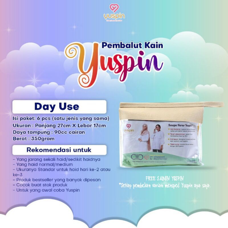 [FREE SABUN YUSPIN] YUSPIN DAY USE // PEMBALUT KAIN YUSPIN
