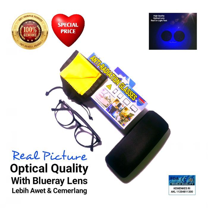 Unik kacamata anti radiasi monitor komputer laptop tv lcd original terbaik