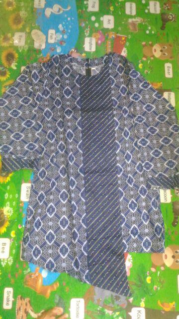 Tey-17 Batik Wanita Asj Sa Hrb026 Kenongo Kemeja Tosca Pendek