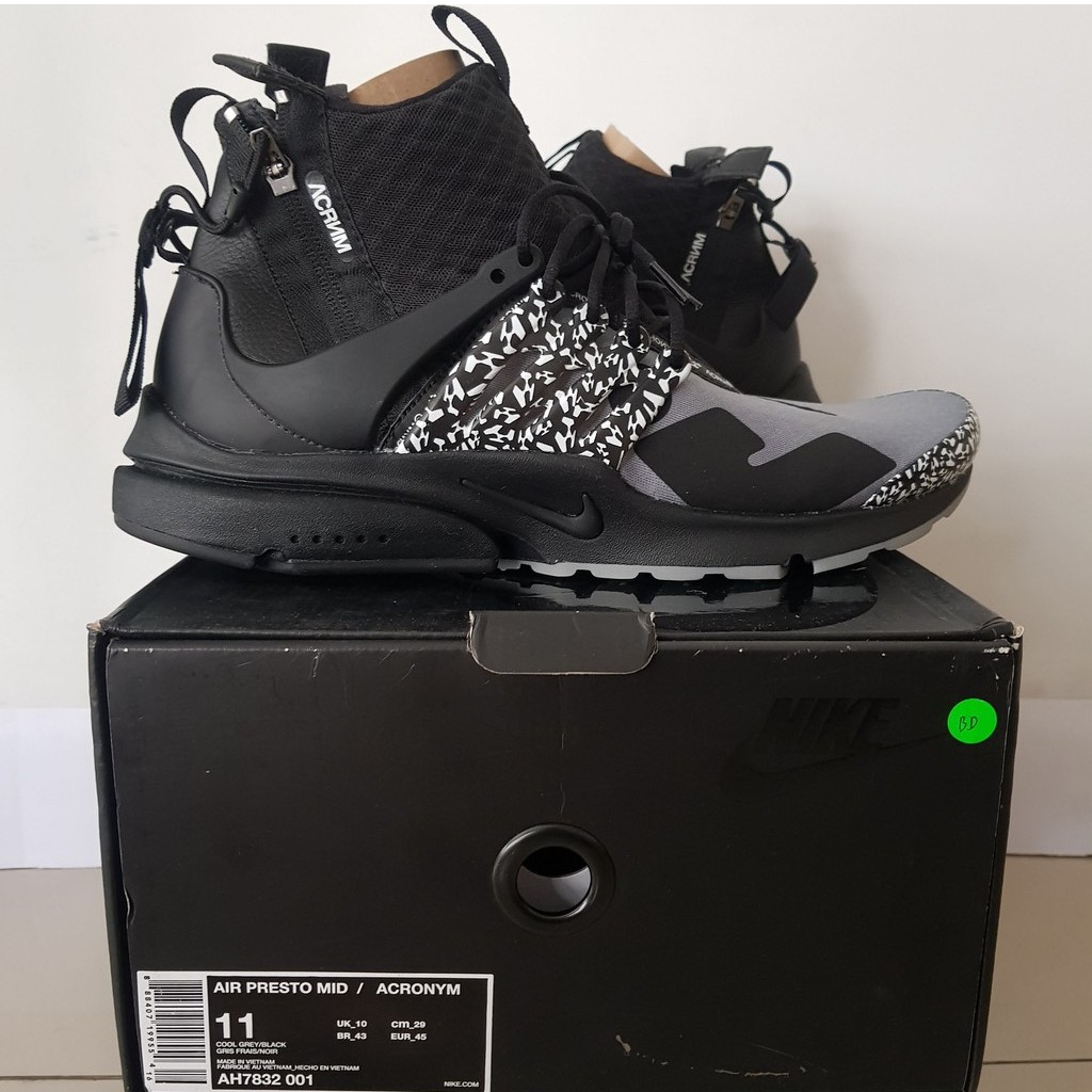 Acronym x Nike Air Presto Mid 2018 Cool Grey (BNIB)
