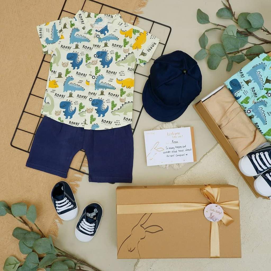 LIO036 Boys Baby Hampers 0-12 months/ Hampers bayi newborn/ Kado bayi/ baby boys gift set-Zell Yellow
