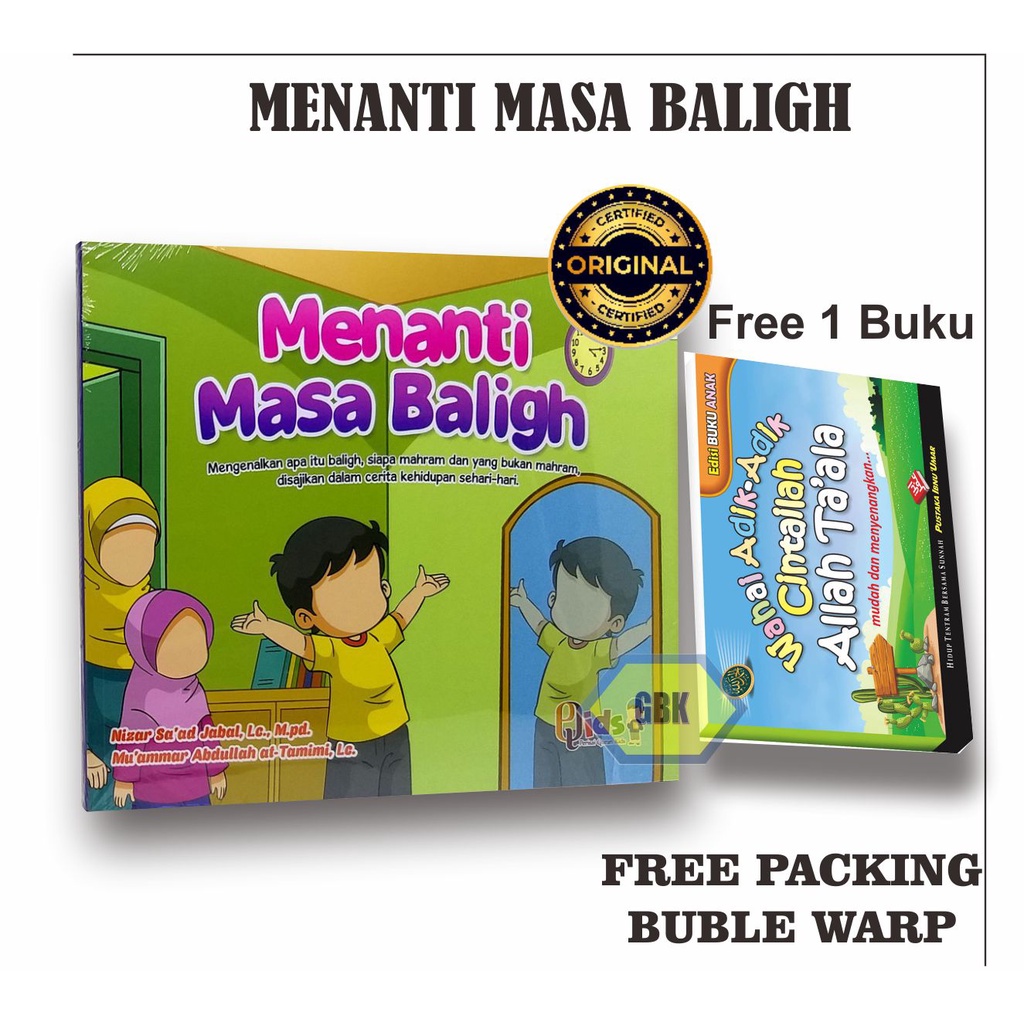 Menanti Masa Baligh - Penerbit Perisai Quran Qids(Free 1 Buku Wahai adik-adik Cintailah Allah Ta'ala)