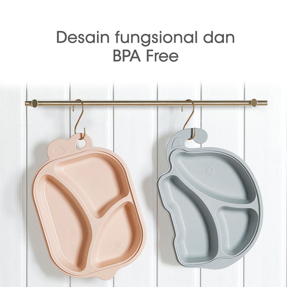 Babycare Baby Plate Elephant &amp; Fish Tempat Makan Bayi