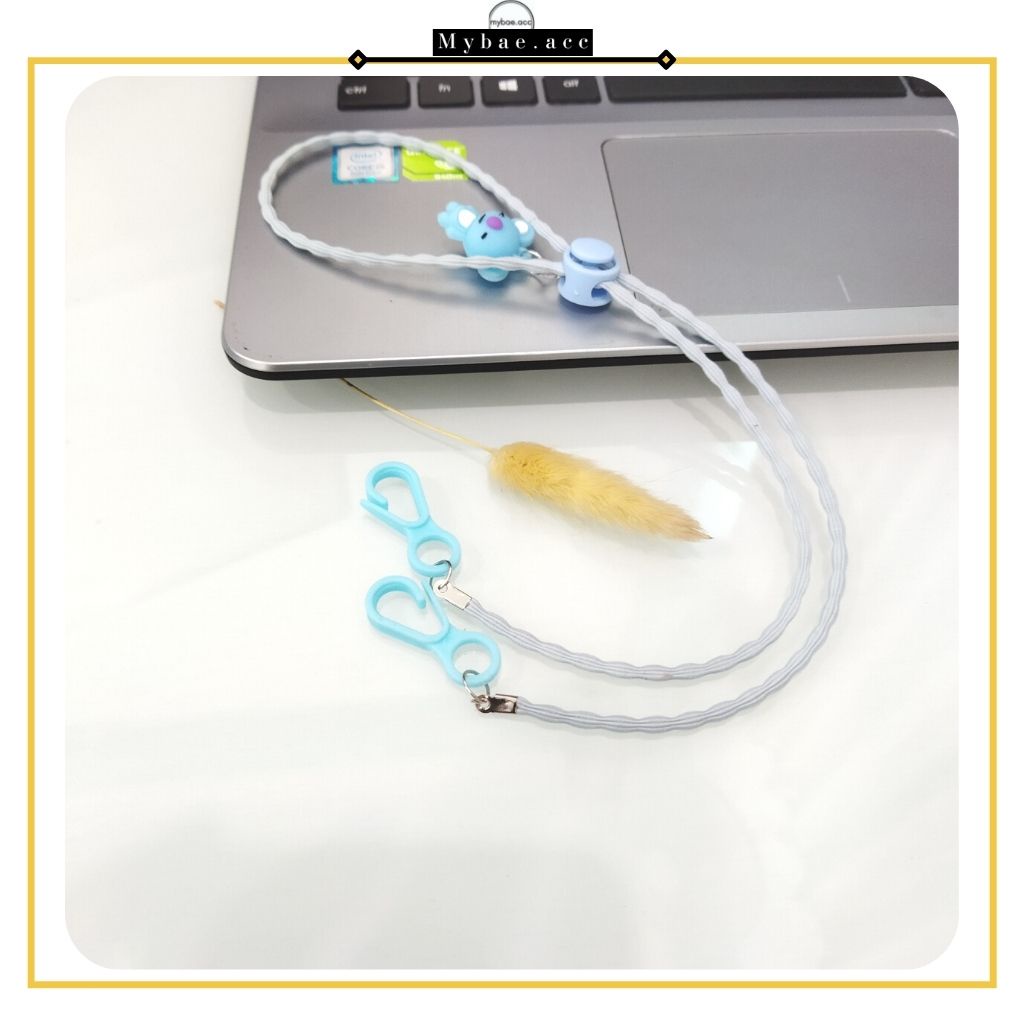 COD Strap Masker BTS Kalung Masker 2 in 1 Strap Masker 2in1 Konektor Headloop Karakter Boneka BTS ||