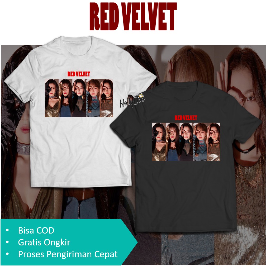 T-Shirt Red Velvet Kaos Photo Cover Irene Seulgi Wendy Joy Yeri