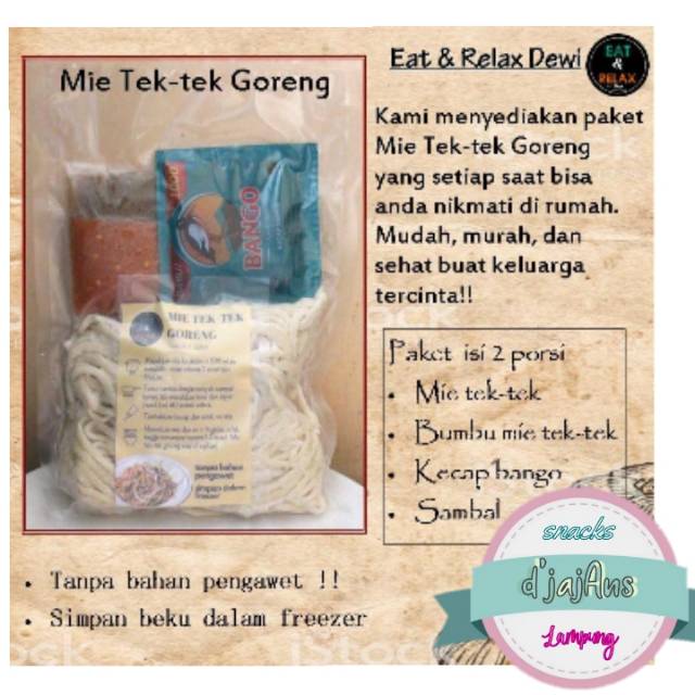 

Mie tektek goreng/oleh-oleh lampung