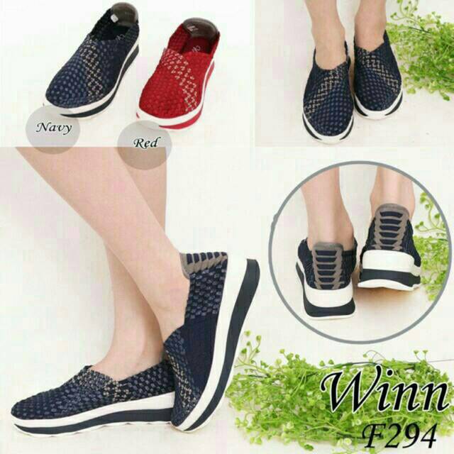 Sepatu Rajut Anyaman WINN F294 Wedges ORIGINAL