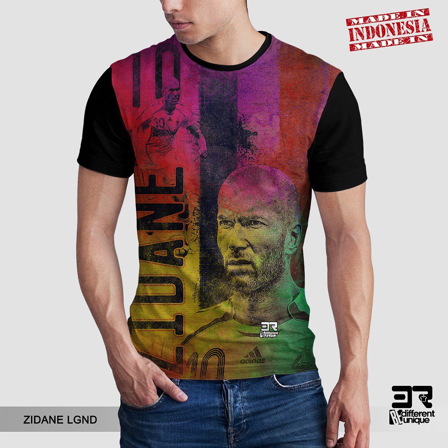 Kaos Print Legend Zinedine Zidane