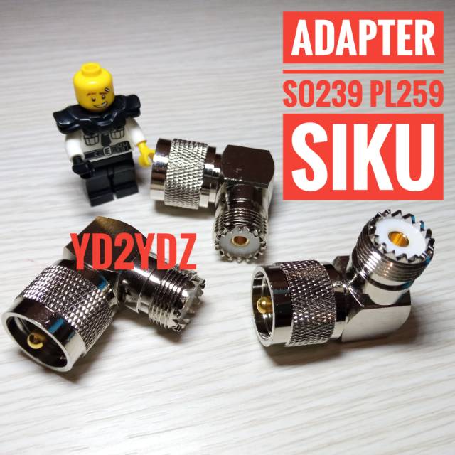 konektor konverter siku uhf so239 pl259 right angle adapter pl so-239 pl-259 male female connector radio rig booster antenna adaptor sambungan antena