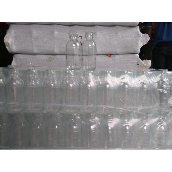 BOTOL KACA 100ML TUTUP PLASTIK/ALUMUNIUM BARU