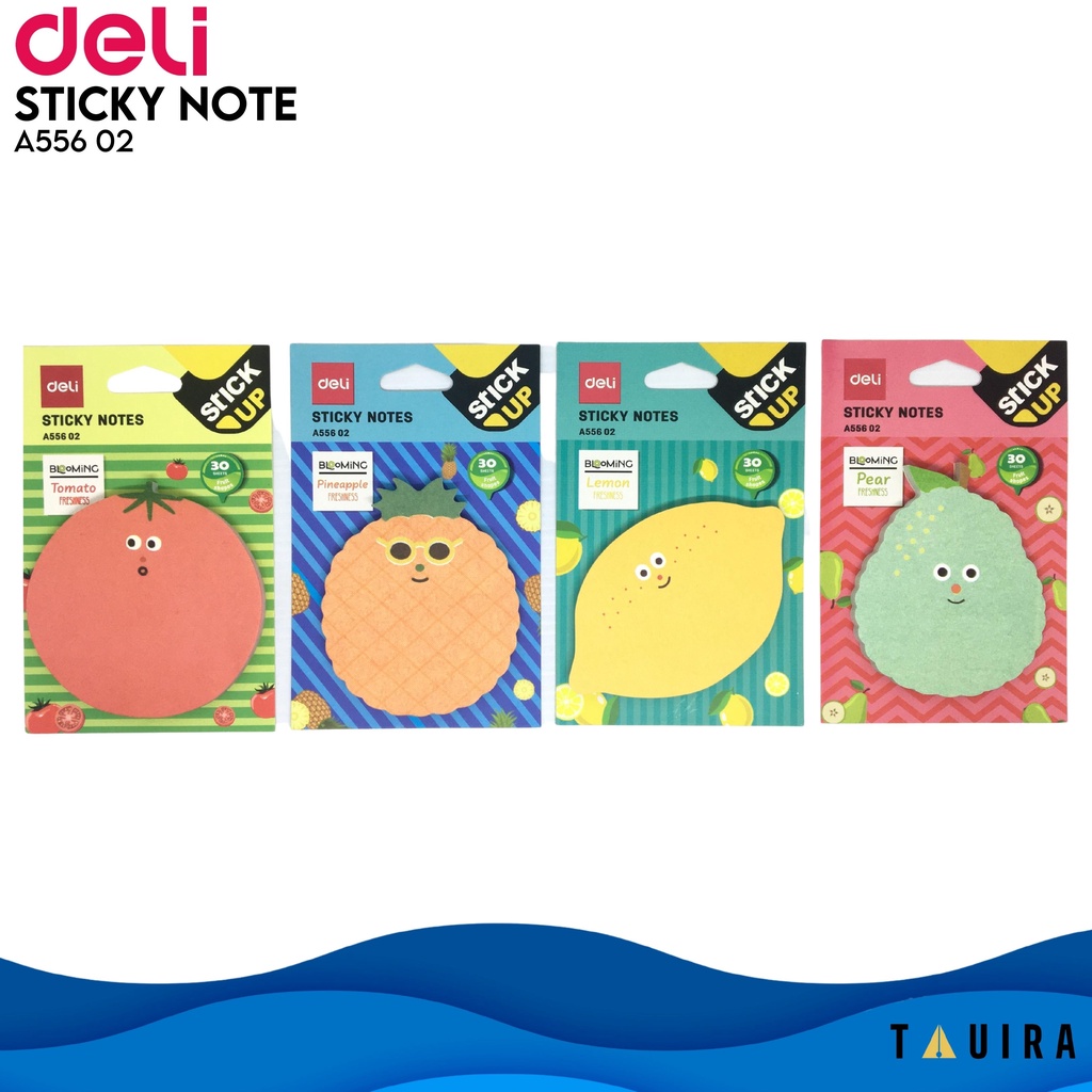 

Deli sticky note tema buah 76 × 76mm 30 halaman EA55602