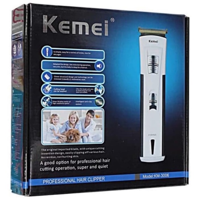 Alat Cukur Rambut Rechargeable Kemei KM-3006 Alat Cukur Rambut Listrik