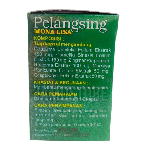 MonaLisa Pelangsing 45 Kapsul - 100% Bahan Alami [HerbaLove Indonesia BPOM]