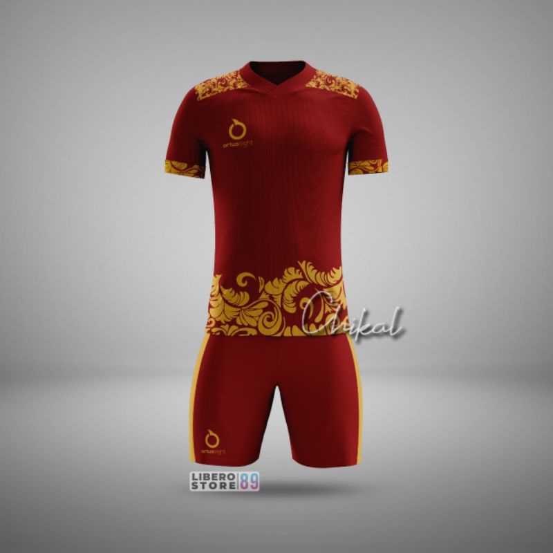 1 Set Pakaian Olahraga Jersey Futsal Ortuseight Baju futsal Kaos futsal Ortus Setelan Jersey Futsal 