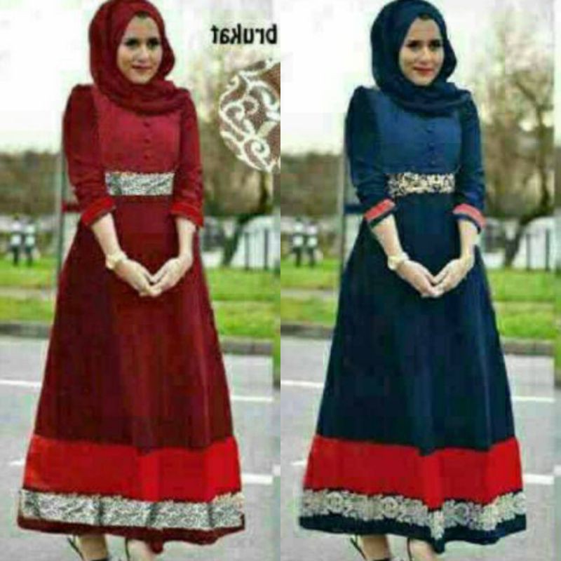 Gamis Dayana Gamia Wanita Baju Muslim Wanita Dress Dayana Dress Muslim Wanita  Gamis Casual Wanita