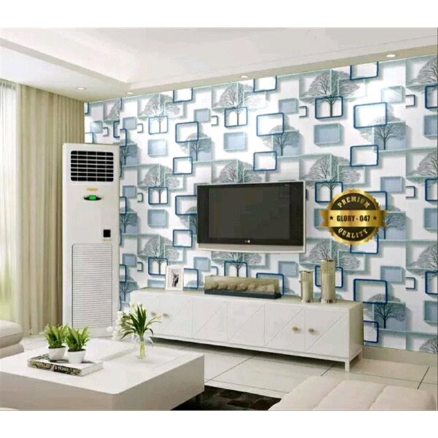 Wallpaper Kotak Biru #Orange GH046-1