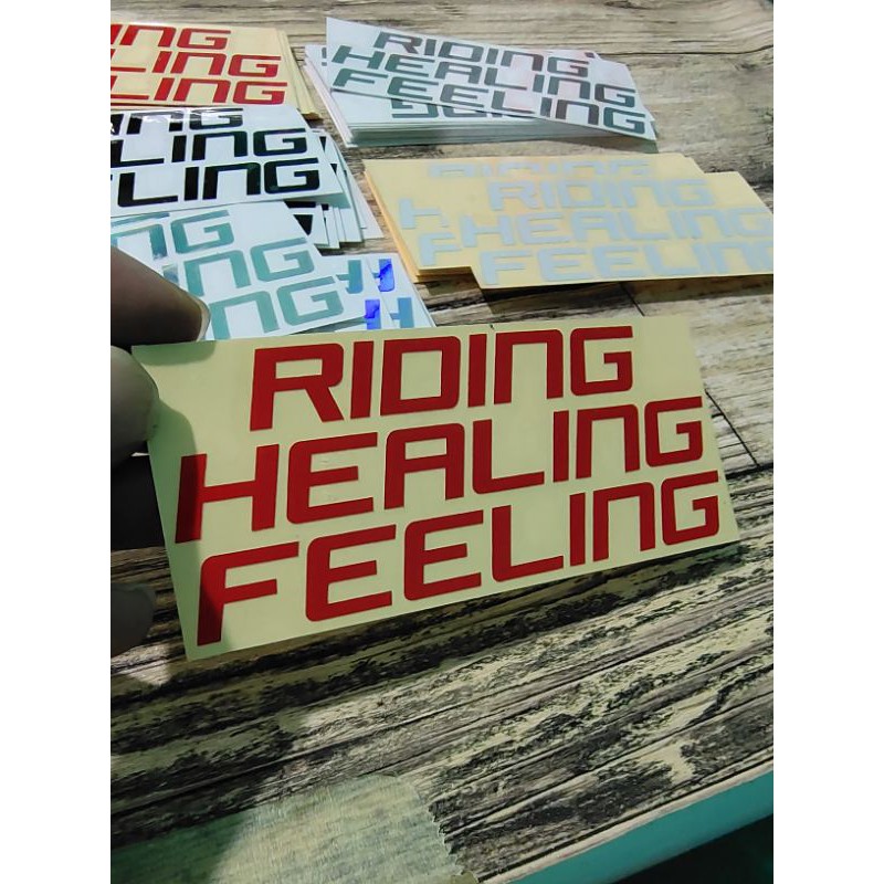 STICKER RIDING HEALING FEELING CUTTING