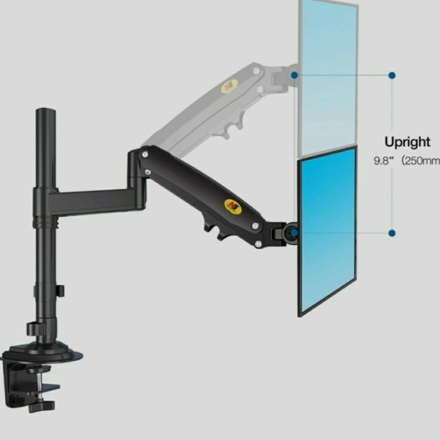 BRACKET TV LCD MONITOR 22&quot;-35&quot; NORTH BAYOU NB H100 TILT SWIVEL ROTATE / NB H100 h 100 17&quot; - 34&quot; GAS STRUT MONITOR LED LCD ARM NORTH BAYOU